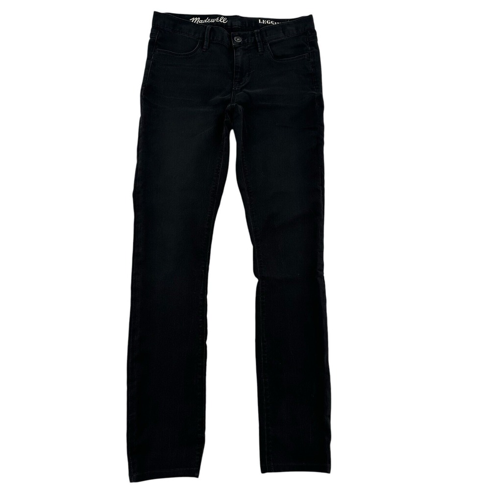 Madewell Legging Jeans Black Skinny Denim Mid Rise Stretch Minimalist Womens 25